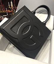 Fortok Dolice & Gabbana Black DG Embossed Tote Bag 30x26x10cm - 6