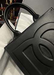 Fortok Dolice & Gabbana Black DG Embossed Tote Bag 30x26x10cm - 5