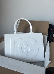 Fortok Dolice & Gabbana White DG Embossed Tote Bag 37×28×11.5cm - 1