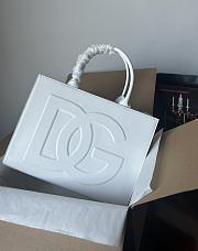 Fortok Dolice & Gabbana White DG Embossed Tote Bag 37×28×11.5cm - 2