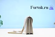 Fortok Saint Laurent Cassandra Medium Smooth Leather Bag in White 24x10x19.5cm - 2