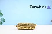 Fortok Bottega Veneta Knot Mini Shoulder Bag Gold Metallic Leather 20x12x5.5cm - 4