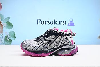 Fortok Balenciaga Runner Sneakers in Silver Pink 