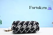 Fortok Chanel Flap Bag In Houndstooth Tweed 26x16x9cm - 3