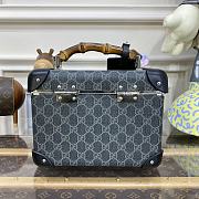 Fortok Gucci Globe-Trotter GG Beauty Case In Black And Ebony GG Supreme Canvas  - 4