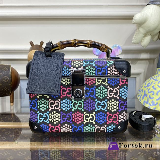 Fortok Gucci Globe-Trotter GG Beauty Case In Multicolor And Ebony GG Supreme Canvas  - 1