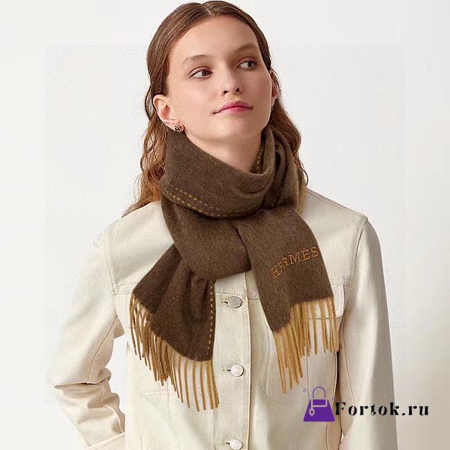 Fortok Hermes Scarf in Brown 30x180cm - 1