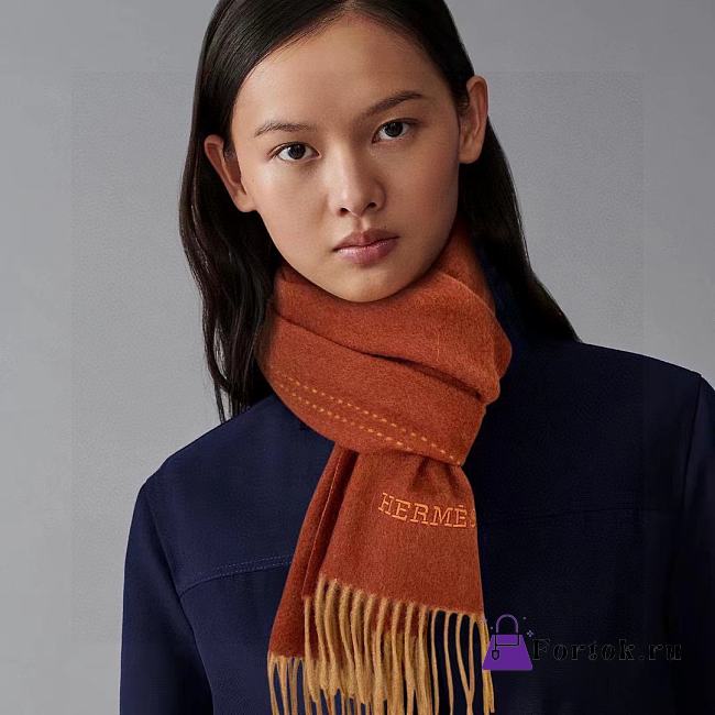 Fortok Hermes Scarf in Orange 30x180cm - 1