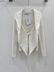 Fortok Dior Knitted Cardigan in White  - 1