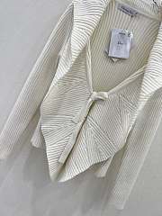 Fortok Dior Knitted Cardigan in White  - 5