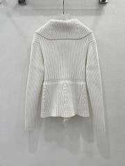 Fortok Dior Knitted Cardigan in White  - 4