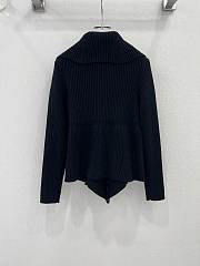 Fortok Dior Knitted Cardigan in Black - 5