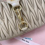 Fortok Miu Miu Logo-Lettering Shoulder Bag Brown 29x15x4cm - 3