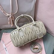 Fortok Miumiu Arcadie Matelassé Leather Tote Bag Beige 27x12x9cm - 3