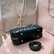 Fortok Miumiu Arcadie Matelassé Leather Tote Bag Black 27x12x9cm - 6