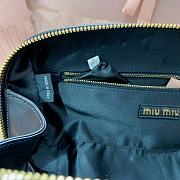 Fortok Miumiu Arcadie Matelassé Leather Tote Bag Black 27x12x9cm - 2