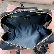 Fortok Miumiu Arcadie Matelassé Leather Tote Bag Black 27x12x9cm - 3