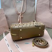 Fortok Miumiu Arcadie Matelassé Leather Tote Bag Brown 27x12x9cm - 4