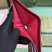 Fortok Gucci Wallet With GG Detail Red 11x9cm - 5