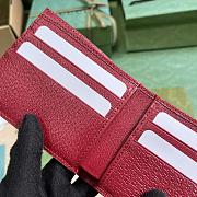Fortok Gucci Wallet With GG Detail Red 11x9cm - 4