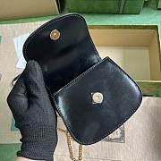 Fortok Gucci Bamboo 1947 Super Mini Bag Black 760246 18.5x12x5.5cm - 3