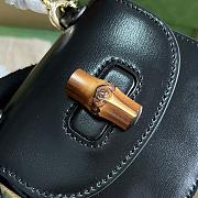 Fortok Gucci Bamboo 1947 Super Mini Bag Black 760246 18.5x12x5.5cm - 2