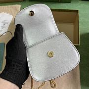 Fortok Gucci Bamboo 1947 Super Mini Bag Silver 760246 18.5x12x5.5cm - 6