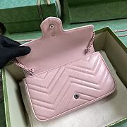 Fortok Gucci Marmont Bag in Light Pink 751526 21x12x5cm - 3