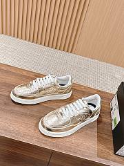 Fortok Chanel Tennis Sneakers Metallic Gold  - 1