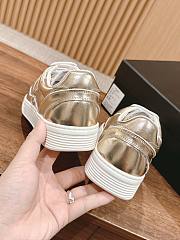 Fortok Chanel Tennis Sneakers Metallic Gold  - 2
