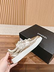 Fortok Chanel Tennis Sneakers Metallic Gold  - 3