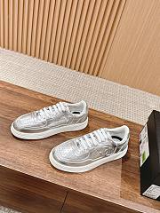 Fortok Chanel Tennis Sneakers Metallic Silver - 1