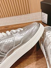 Fortok Chanel Tennis Sneakers Metallic Silver - 2