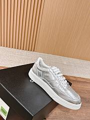 Fortok Chanel Tennis Sneakers Metallic Silver - 4