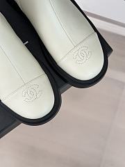 Fortok Chanel Double C Side Zipper Boots White - 3