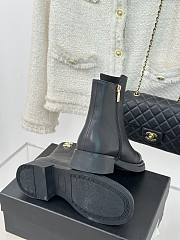 Fortok Chanel Double C Side Zipper Boots Black - 4