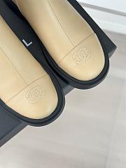 Fortok Chanel Double C Side Zipper Boots Beige - 3