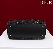 Fortok Dior Lady Black Cannage Tweed Bag 24x20x11cm - 3