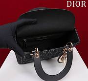 Fortok Dior Lady Black Cannage Tweed Bag 24x20x11cm - 4