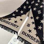 Fortok Burberry Stars Double-sided Scarf Black & Camel Scarf 168x30cm - 4