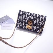 Fortok Dior Wallet on Chain Oblique Jacquard Canvas Leather 19x13x3.5cm - 4