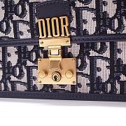 Fortok Dior Wallet on Chain Oblique Jacquard Canvas Leather 19x13x3.5cm - 2