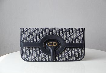 Fortok Dior Oblique Fold Over Clutch Blue 39x32.5x3cm