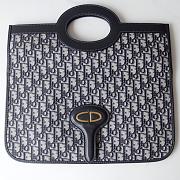 Fortok Dior Oblique Fold Over Clutch Blue 39x32.5x3cm - 3