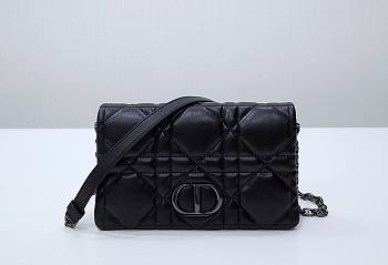 Fortok Dior Caro Macrocannage Mini Bag Black 19.5x11x6.5cm