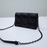 Fortok Dior Caro Macrocannage Mini Bag Black 19.5x11x6.5cm - 5