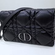 Fortok Dior Caro Macrocannage Mini Bag Black 19.5x11x6.5cm - 2