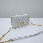 Fortok Dior Caro Macrocannage Mini Bag White 19.5x11x6.5cm - 5