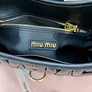 Fortok Miu Miu Logo-Lettering Shoulder Bag Black 29x15x4cm - 3