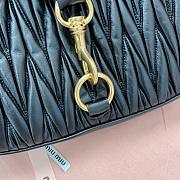Fortok Miu Miu Logo-Lettering Shoulder Bag Black 29x15x4cm - 2